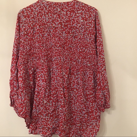 **SOLD**###### button down long sleeve floral top - Picture 2 of 8